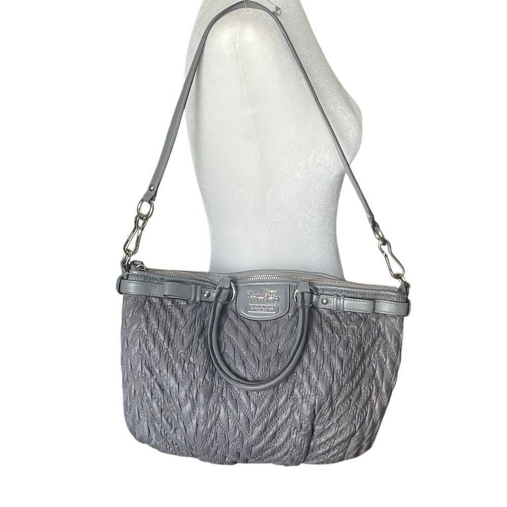 Coach Madison 70th Anniversary Quilted Chevron Handbag F1176-18637